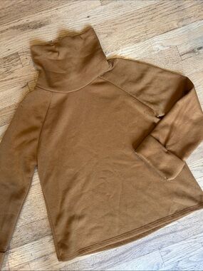 Joan Vass Camel Brown Turtleneck Sweater